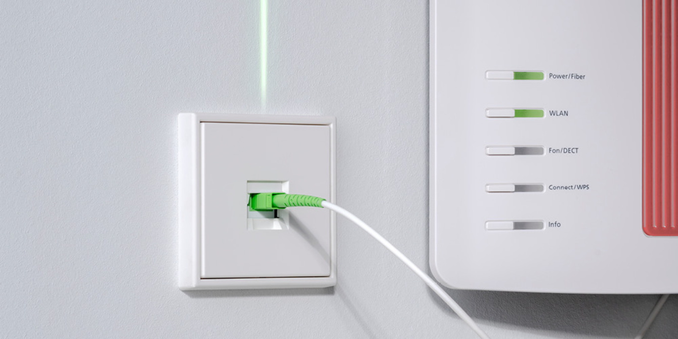 Die neuen Glasfaser-Anschlussdosen bei Elektro-Müller GmbH & Co. KG in Erbach